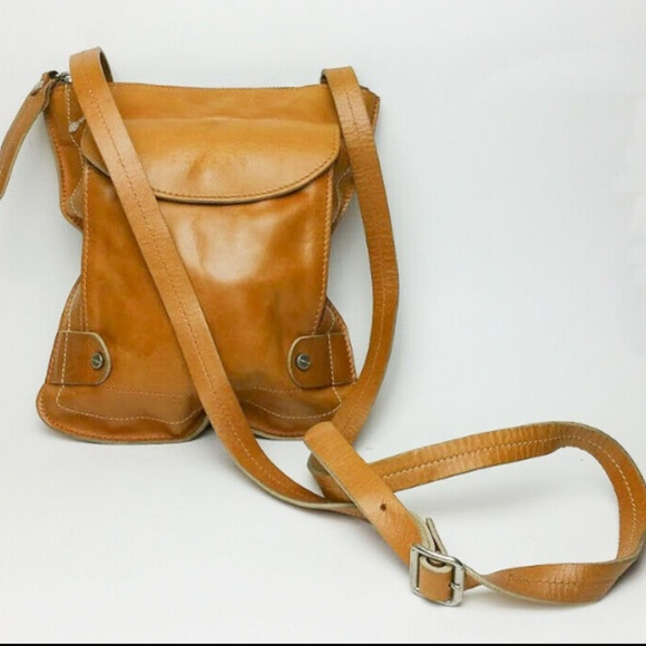Lazaro Handbags - SOLD LAZARO Medium Tobacco Leather Crossbody Purse